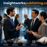 Business professionals networking and exchanging introductions at an international corporate event, demonstrating elevator pitch and business communication skills.